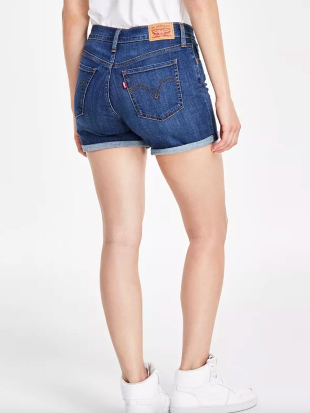 Levi's Mid Rise Shorts Mid-Length Stretch Denim